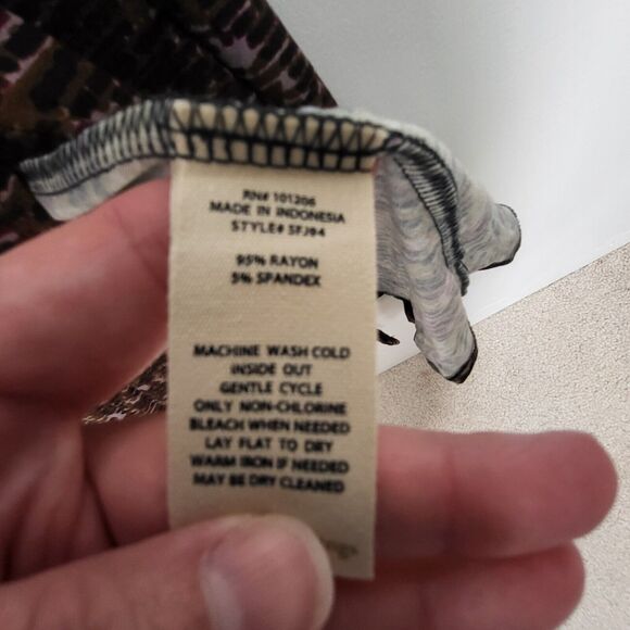 Soft Surroundings Caity Maxi Dress Faux Wrap Stretch Abstract Paisley 2X - Picture 8 of 12